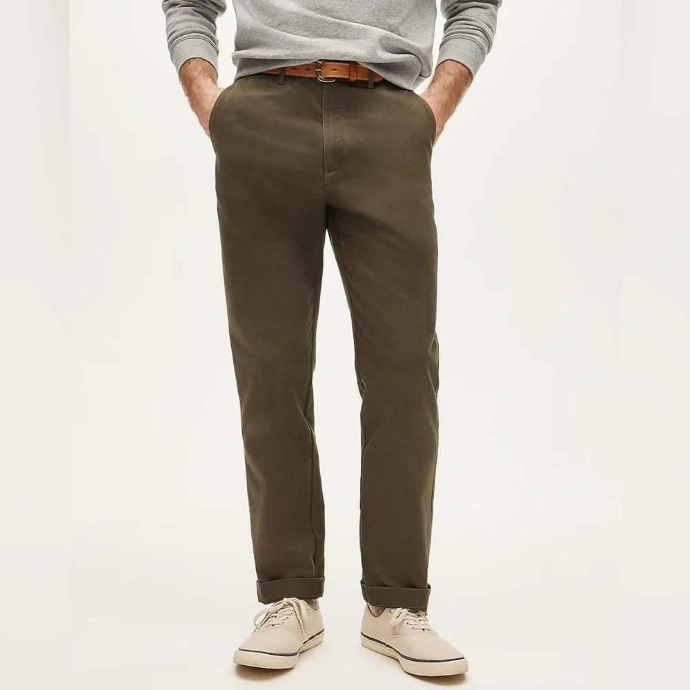 J.Crew Olive Green Stretch Chino Pants Slim Straight Casual Workwear Men’s 29x32